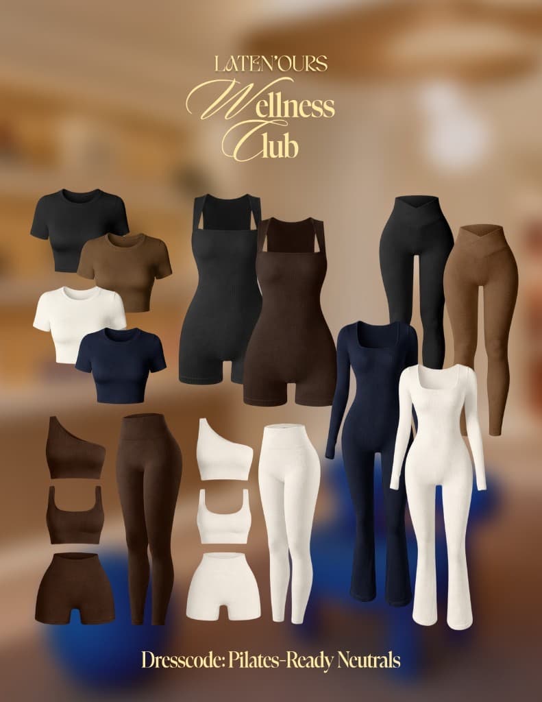 Wellness Club dress code: pilates-ready neutrals